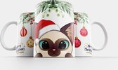 Mok Siamees/Thai/Himalaya/Heilige Birmaan kat kerstmis/merry Christmas