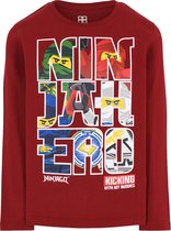 Legowear Jongens Tshirt Lego Ninjago Ninjahero Dark Bordeaux