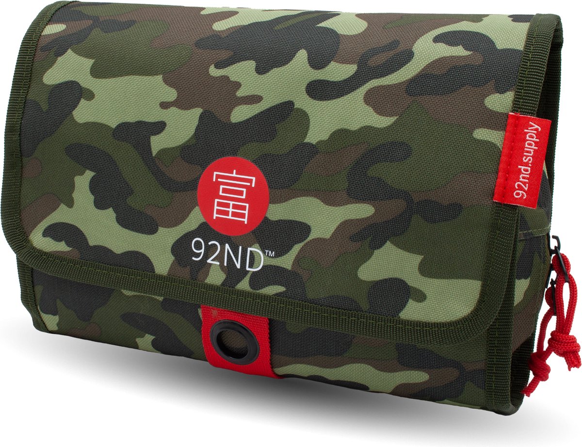 92ND.SUPPLY Handige Toilettas Heren – Camouflage – Ophangen & Veel Vakken – Perfect Mannencadeau