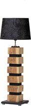 Lucasa Living Houten lamp Block medium ovale kap