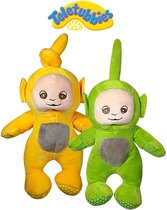 Teletubbies Pluche Knuffel Set Laa Laa + Dipsy 26 cm | Knuffelpop voor kinderen en baby | Teletubbie Po, Laa-Laa, Dipsy, Tinky Winky |