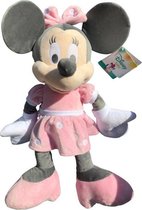 Disney Baby Minnie Mouse Pluche Knuffel (Grijs/Roze) 32 cm | Disney Baby Mickey Minnie Mouse Plush Peluche | Disney Clubhouse Knuffelpop Knuffeldier voor kinderen en baby
