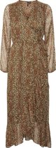 Vero Moda VMLINNEA LS LONG WRAP DRESS WVN  GA LCS Dames Jurk  - Maat XL