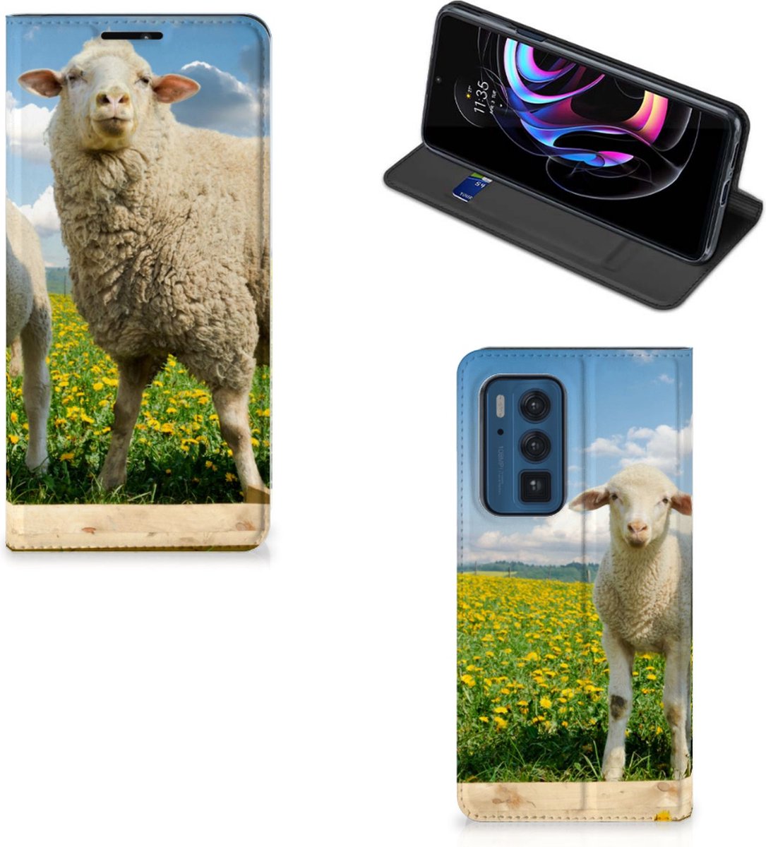 Motorola Edge 20 Pro Hoesje maken Schaap en Lammetje