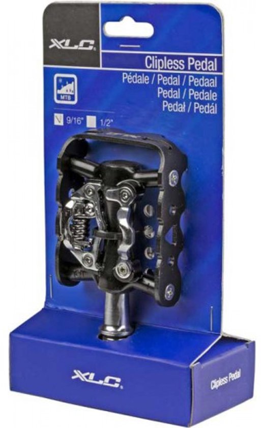 XLC Freestyle PD-S20 – Fietspedalen MTB – Klikbevestiging – 9/16" – Aluminium – Zwart