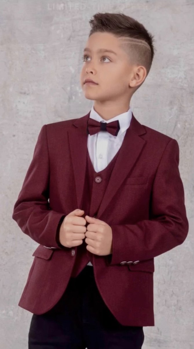 Kinder smoking (140) 5delig jongens smoking pak kinder kleding set kinderpak kostuum suit communie nette slim fit pak bruidsjonker