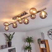 Belanian -  10-delige chrome Plafondlamp Hyco - Gerookte glas lamp - Smoke lamp - Muurlamp - Industriële lamp - LED lamp - Vintage lamp - Hanglamp - gerookt glas - Zwart