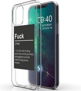 iMoshion Design iPhone 12, iPhone 12 Pro hoesje - Quote - Zwart