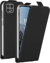 Accezz Hoesje Geschikt voor Samsung Galaxy A22 (5G) Hoesje Met Pasjeshouder - Accezz Flipcase - Zwart
