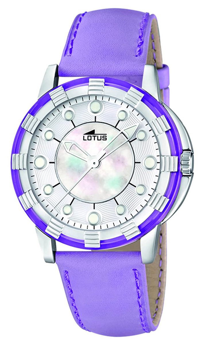 Lotus sra.ace.cor.esf.blanc.(li) 15747-7 Vrouwen Quartz horloge