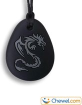 Bijtketting kauwketting | Dragon Draak Kauwsieraad | Grijs | Chewel ®