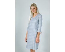 Charmor Katoenen Nachthemd Dames | Nachthemd Dames 3/4 Mouw | Nachtjapon Dames Volwassenen | Saffier 315/6100 38