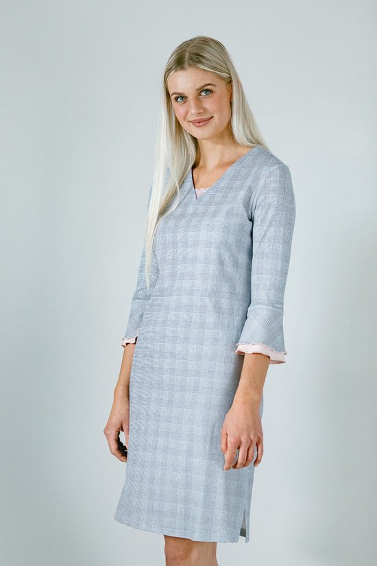 Charmor Katoenen Nachthemd Dames | Nachthemd Dames 3/4 Mouw | Nachtjapon Dames Volwassenen | Saffier 315/6100 38