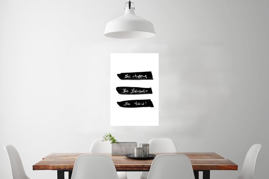 Affiche Citations - Soyez heureux, soyez brillant, soyez vous - Proverbes - Motivation - 40x60 cm