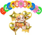 Ballonnen set van 17 - Folieballon - Paw Patrol - Rubble - geel