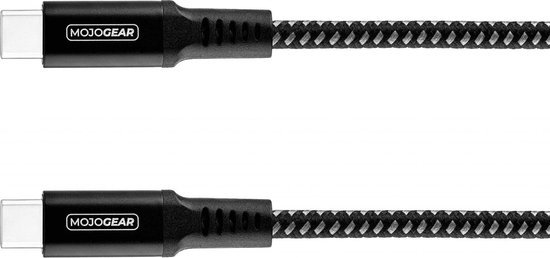 MOJOGEAR USB-C Male naar USB-C Male kabel - 1.5 meter - Zwart
