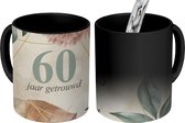 Magische Mok - Foto op Warmte Mokken - Koffiemok - Spreuken - 60 jaar vertrouwd - Quotes - Trouwen - Huwelijk - Magic Mok - Beker - 350 ML - Theemok