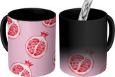 Magische Mok - Foto op Warmte Mokken - Koffiemok - Fruit - Sjablonen - Roze - Magic Mok - Beker - 350 ML - Theemok