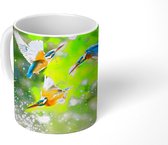 Mok - Kleurrijke IJsvogel - 350 ML - Beker