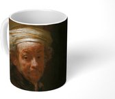 Mok - Koffiemok - Zelfportret als de apostel Paulus - Schilderij van Rembrandt van Rijn - Mokken - 350 ML - Beker - Koffiemokken - Theemok