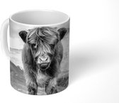 Mok - Schotse Hooglander - Berg - Zwart - Wit - 350 ML - Beker