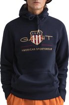 Gant - Hoodie Archive Shield Donkerblauw - XL - Modern-fit