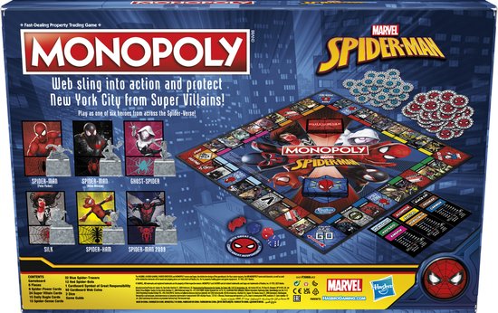 Thumbnail van een extra afbeelding van het spel Monopoly Spider-Man - Engelstalig Bordspel