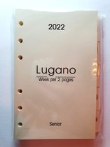 Agendavulling Lugano senior creme 2022 week op 2 pagina's