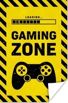 Game Poster - Gaming - Quotes - Controller - Gaming zone - Game - 60x90 cm - Game room decoratie