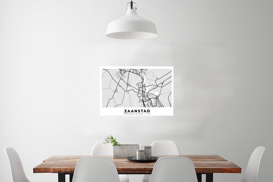 Poster Plan de ville - Zaanstad - Nederland - 60x40 cm