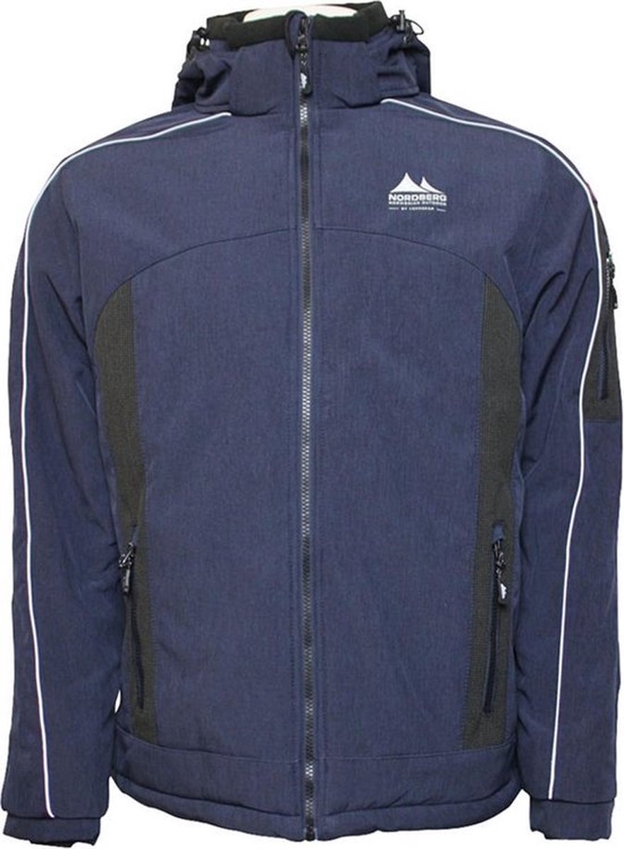 Nordberg heren Ole softshell winterjas sportjas. Blauw