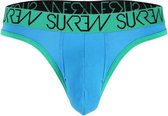 Sukrew - Classic String Ocean Blauw - Maat XL - Heren ondergoed - Mannen string