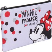 Disney Make-uptasje Minnie Mouse 21 Cm Polyester Wit/rood