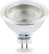 Groenovatie LED Spot COB - 5W - GU5.3 / MR16 Fitting - Glas - Warm Wit - Dimbaar