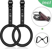 NovaX Gymnastiek Ringen voor CrossFit & Krachttraining met Genummerde Verstelbare Straps - Thuis Sporten Fitness Turnringen -Home Gym Ringen Krachtstation -Hometrainer Dip & Pull u