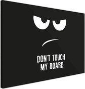 Navaris magneetbord - Magnetisch bord om op te schrijven - Memobord 60 x 40 cm - Met magneten en marker - Voor aan de muur - Don't Touch My Board