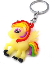 Sleutelhanger tashanger unicorn my little pony geel regenboog