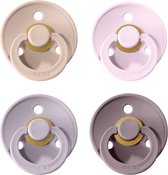 Bibs fopspeen - maat 1 0-6 maanden - 4 stuks - blush - baby pink - dusty lilac - heather*