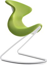 Aeris Oyo Nexis  - eetkamerstoel - groen - framekleur wit - zitschaal wit - zitbekleding polyester