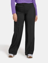 SAMOON Dames Palazzobroek met zoomomslag Carlotta Black-42