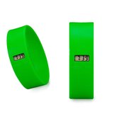 TOO LATE Horloge - Groen (kleur kast) - Groen bandje - 195 mm