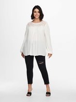 ONLY CARMAKOMA CURVY VIVIAN LIFE LS TOP WHITE