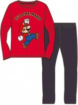 Super Mario pyjama - rood - blauw -  Maat 116 / 6 jaar - Licentie