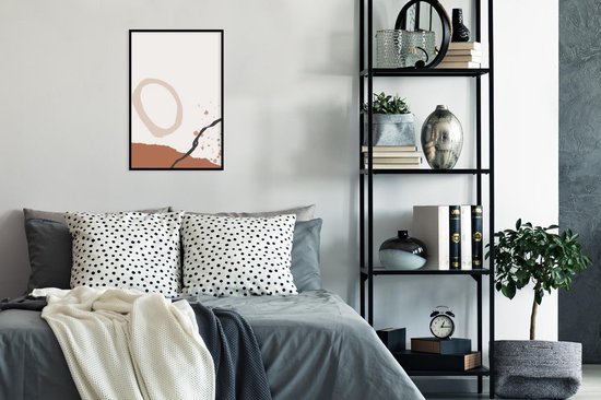 Poster in lijst - Fotolijst 40x60 cm - Posters - Zomer - Zwart - Grijs - Posterlijst zwart - Decoratie - Wanddecoratie woonkamer - Muurdecoratie slaapkamer