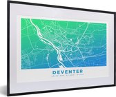Cadre photo avec affiche - Plan de la ville - Deventer - Pays- Nederland - 60x40 cm - Cadre pour affiche