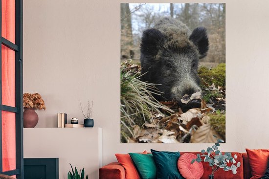 Le sanglier se trouve dans la forêt 120x180 cm XXL / Groot format!