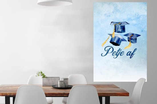 Affiche Diplômé - Chapeau de Graduation - Citation - 80x120 cm