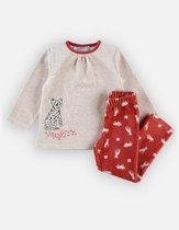 Noukie's - Pyjama - Velour - Meisje - Hard rose - 7/8 jaar  122/128