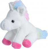 knuffel unicorn meisjes 13 cm pluche wit