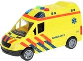 ambulance frictie met licht en geluid 15 cm